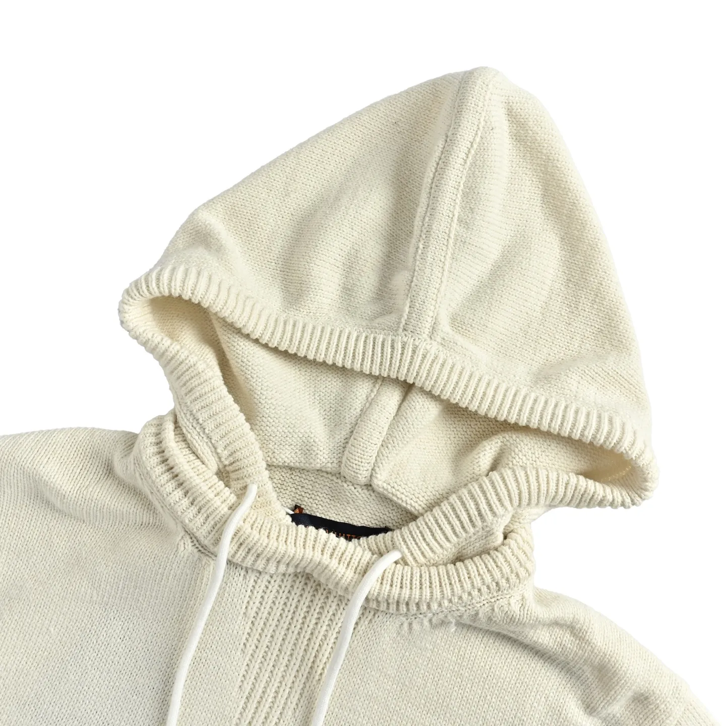 Louis Vuitton/Louis Vuitton embroidered logo knitted hooded sweater